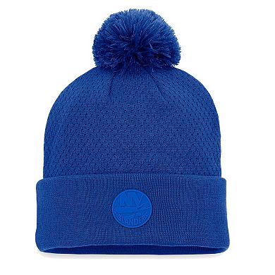 Women's Fanatics Branded Royal New York Islanders Authentic Pro Road Cuffed Knit Hat with Pom