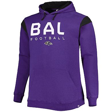 Men's Fanatics Branded Purple Baltimore Ravens Big & Tall Call the Shots Pullover Hoodie