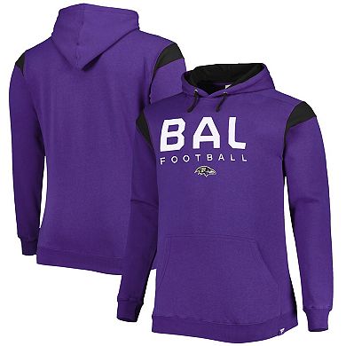 Men's Fanatics Branded Purple Baltimore Ravens Big & Tall Call the Shots Pullover Hoodie
