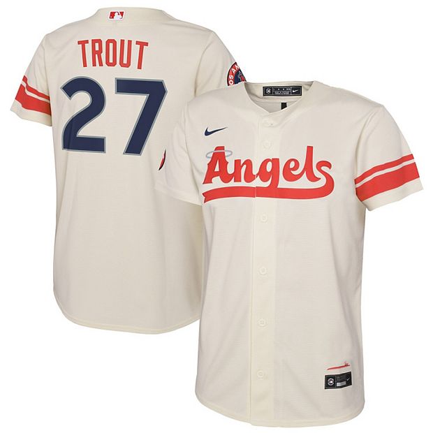 Youth Nike Mike Trout Cream Los Angeles Angels 2022 City Connect Replica  Player Jersey