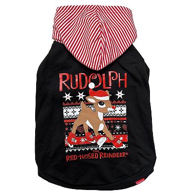 Rudolph Black Pet Hoodie