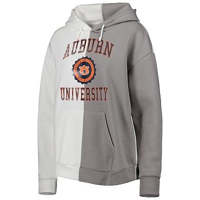 Women's Gameday Couture Gray/White Auburn Tigers Split Pullover Hoodie