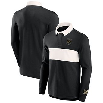 Men's Fanatics Branded Black LAFC Penalty Kick Long Sleeve Polo