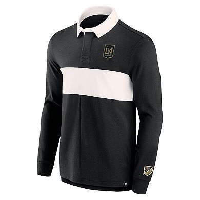 Men's Fanatics Branded Black LAFC Penalty Kick Long Sleeve Polo