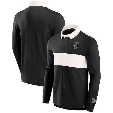 Men's Fanatics Branded Black LAFC Penalty Kick Long Sleeve Polo