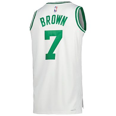 Unisex Nike Jaylen Brown White Boston Celtics Swingman Jersey - Association Edition