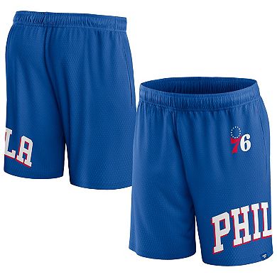Men's Fanatics Branded Royal Philadelphia 76ers Free Throw Mesh Shorts