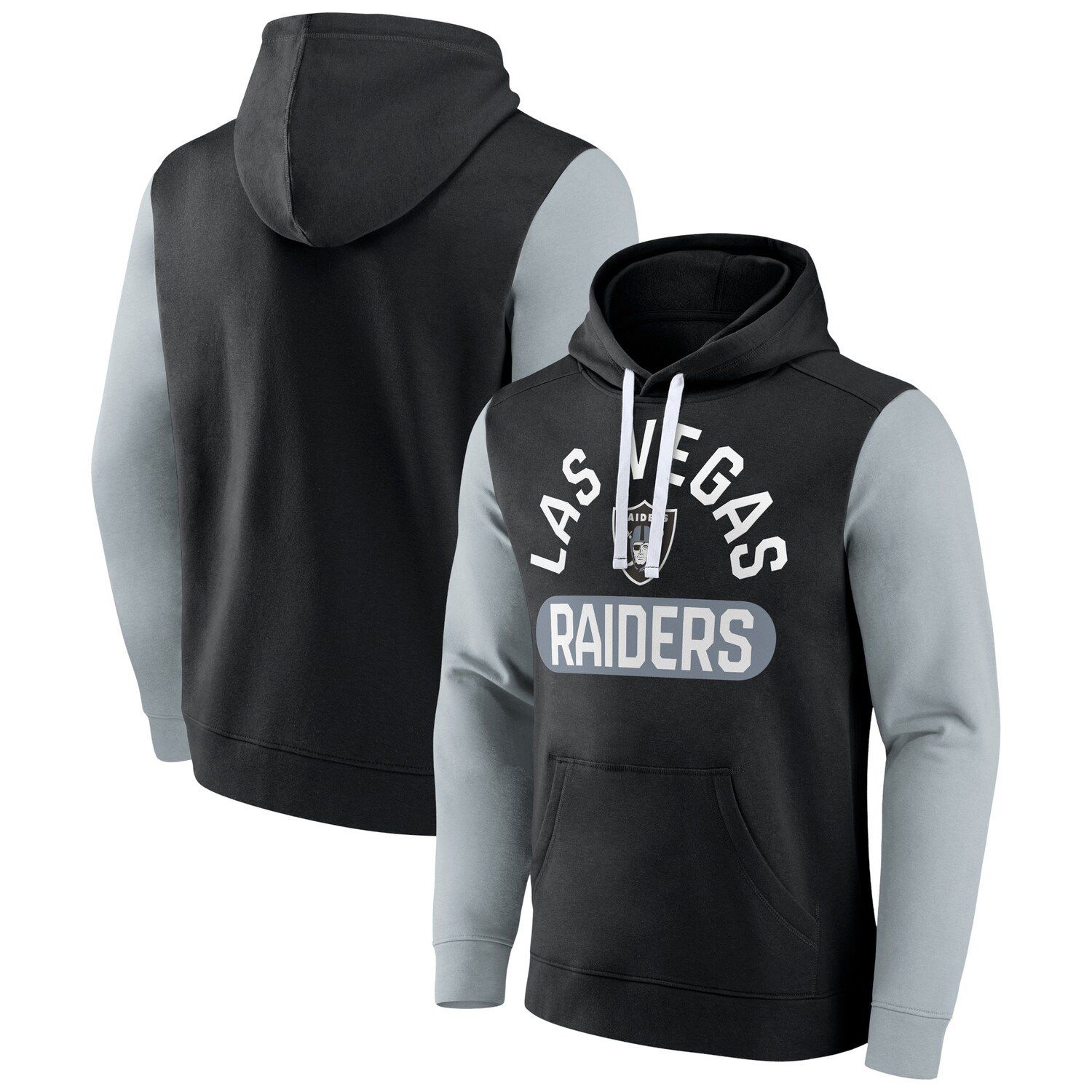 Men's Las Vegas Raiders Nike Heathered Charcoal Fan Gear Primary Logo  Therma Performance Pullover Hoodie