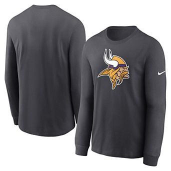 Men's Nike Anthracite Minnesota Vikings Primary Logo Long Sleeve T-Shirt
