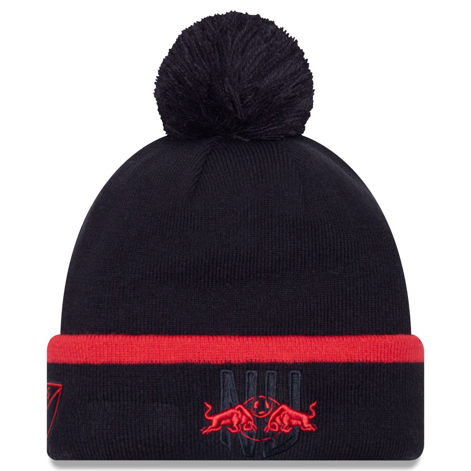 Men's St. Louis City SC New Era Red Confident Cuffed Pom Knit Hat