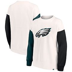 Philadelphia Eagles G-III 4Her by Carl Banks Women's Double Team 3/4-Sleeve  Lace-Up T-Shirt - Green/White