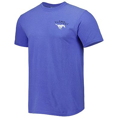 Men's Royal SMU Mustangs Landscape Shield T-Shirt