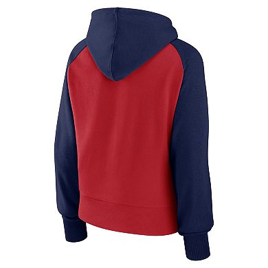 Women's Fanatics Branded Navy/Red Boston Red Sox Pop Fly Pullover Hoodie