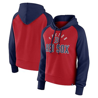 Women's Fanatics Branded Navy/Red Boston Red Sox Pop Fly Pullover Hoodie