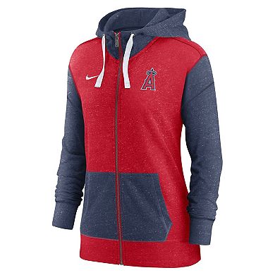 Women's Nike Red Los Angeles Angels Full-Zip Hoodie