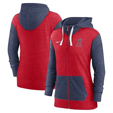 Women's Nike Red Los Angeles Angels Full-Zip Hoodie