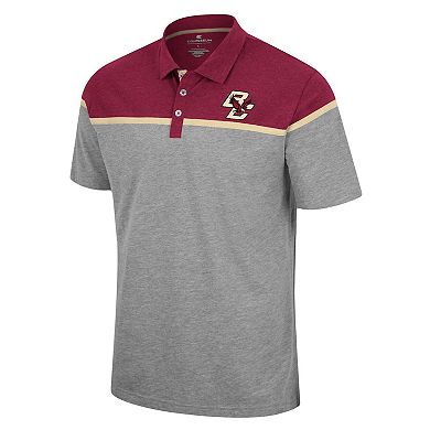 Men's Colosseum Heather Gray Boston College Eagles Chamberlain Polo