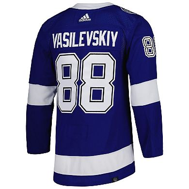 Men's adidas Andrei Vasilevskiy Blue Tampa Bay Lightning Home Primegreen Authentic Pro Player Jersey