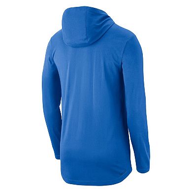 Men's Nike Blue UCLA Bruins Team Performance Long Sleeve Hoodie T-Shirt