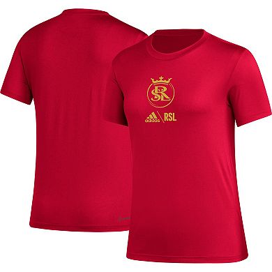Women's adidas Red Real Salt Lake AEROREADY Club Icon T-Shirt