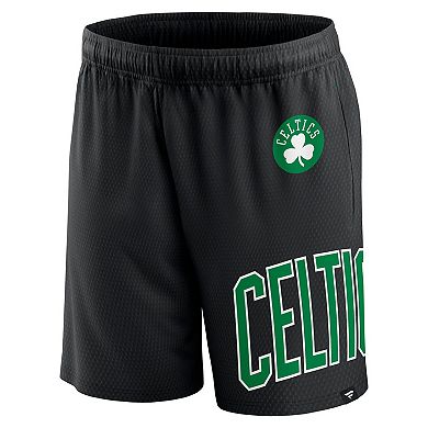 Men's Fanatics Branded Black Boston Celtics Free Throw Mesh Shorts