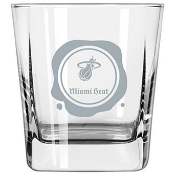 Miami Heat 14oz. Frost Stamp Old Fashioned Glass
