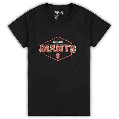 Women's Concepts Sport Black/Orange San Francisco Giants Plus Size Badge Sleep Set