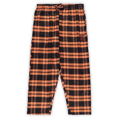 Women's Concepts Sport Black/Orange San Francisco Giants Plus Size Badge Sleep Set