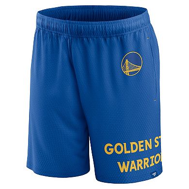 Men's Fanatics Branded Royal Golden State Warriors Free Throw Mesh Shorts