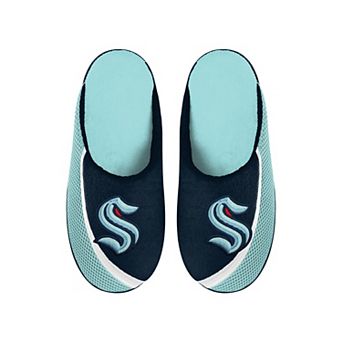 Men's FOCO Seattle Kraken Big Logo Color Edge Slippers