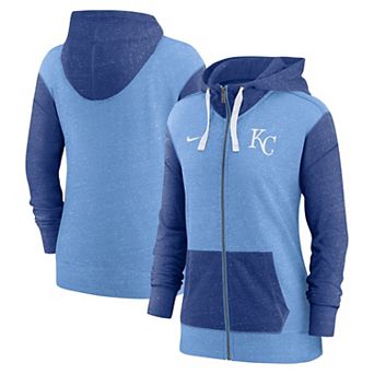 Women's Nike Light Blue Kansas City Royals Full-Zip Hoodie