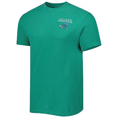 Men's Green Tulane Green Wave Landscape Shield T-Shirt