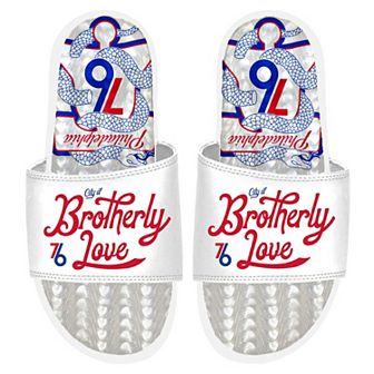 ISlide White Philadelphia 76ers 2022/23 City Edition Gel Slide Sandals