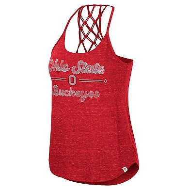 Women's Colosseum Scarlet Ohio State Buckeyes Glenda Macrame Racerback ...