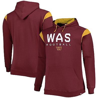 Men's Fanatics Branded Burgundy Washington Commanders Big & Tall Call the Shots Pullover Hoodie