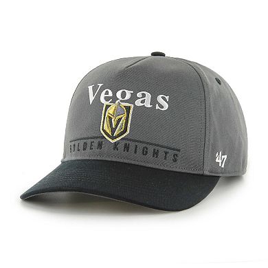 Men's '47 Charcoal/Black Vegas Golden Knights Super Hitch Adjustable Snapback Hat
