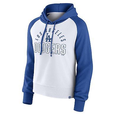 Women's Fanatics Branded Royal/White Los Angeles Dodgers Pop Fly Pullover Hoodie