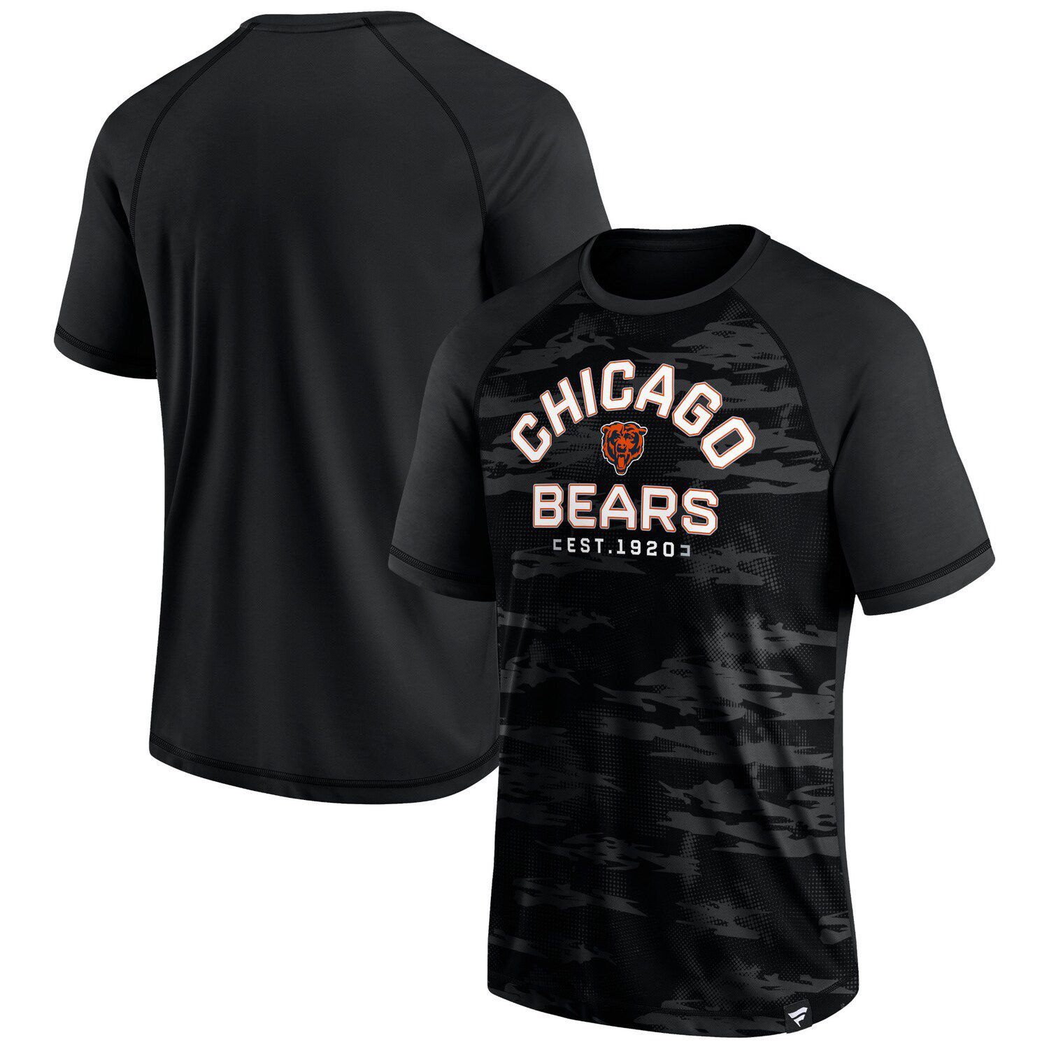 Men's Fanatics Branded Navy/Heathered Gray Chicago Bears Colorblock T-Shirt