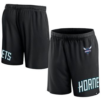 Men's Fanatics Branded Black Charlotte Hornets Free Throw Mesh Shorts