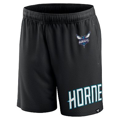 Men's Fanatics Branded Black Charlotte Hornets Free Throw Mesh Shorts
