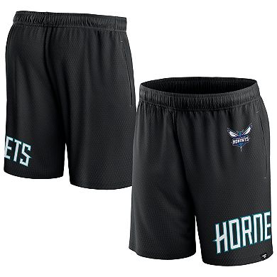 Men's Fanatics Branded Black Charlotte Hornets Free Throw Mesh Shorts