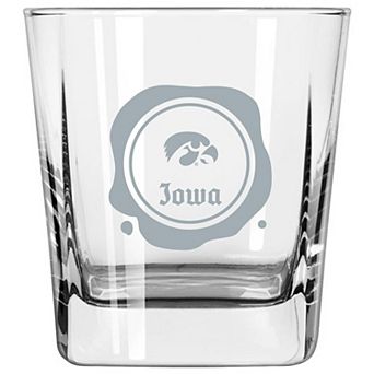 Iowa Hawkeyes 14oz. Frost Stamp Old Fashioned Glass