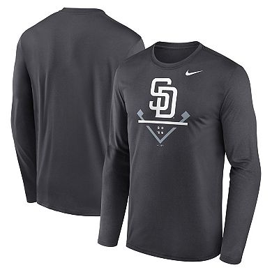 Men's Nike Anthracite San Diego Padres Icon Legend Performance Long Sleeve T-Shirt