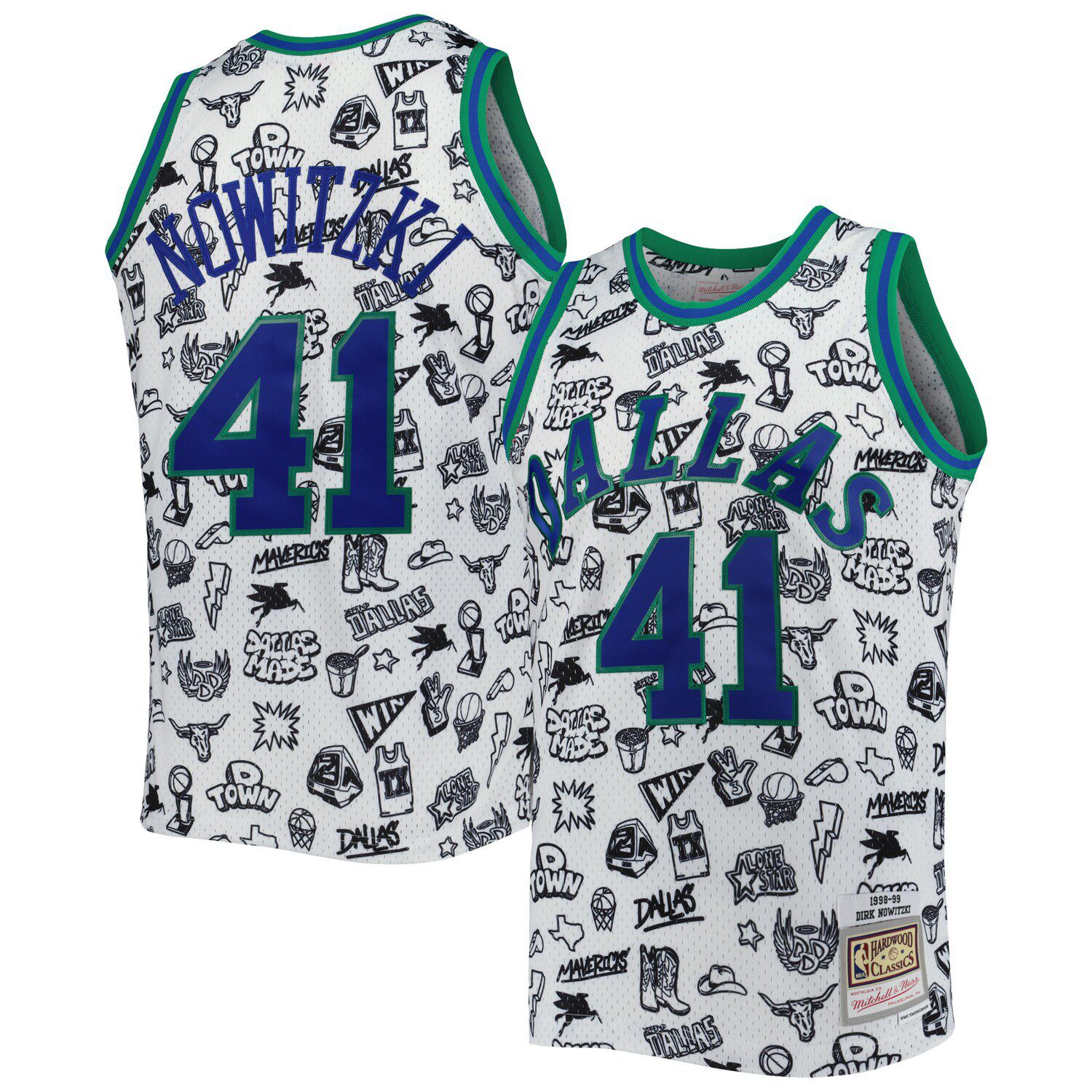 Men's Dallas Mavericks Jason Kidd Mitchell & Ness Black 1994-95 Hardwood Classics Reload 2.0 Swingman Jersey