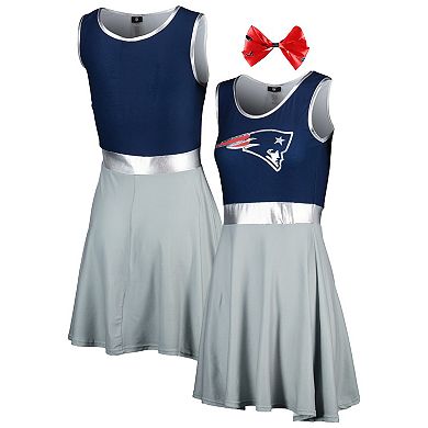 Women's Navy/Gray New England Patriots Game Day Costume Dress Set