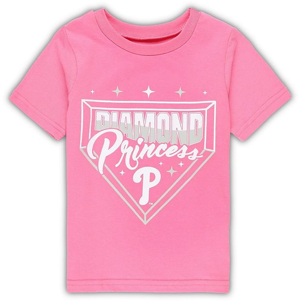 Girls Toddler Pink Philadelphia Phillies Diamond Princess T-Shirt