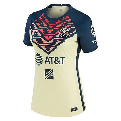 Women's Nike Federico Viñas Yellow Club America 2021/22 Home Breathe Stadium Replica Player Jersey