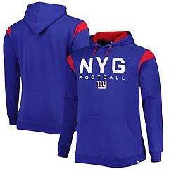 Women's Fanatics Branded Royal/Red New York Giants Blitz & Glam Lace-Up V-Neck Jersey T-Shirt