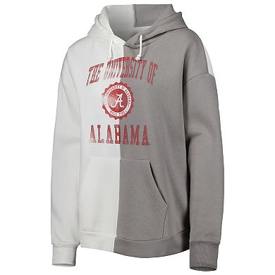 Women's Gameday Couture Gray/White Alabama Crimson Tide Split Pullover Hoodie