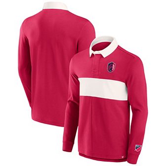 Men's Fanatics Branded Red St. Louis City SC Penalty Kick Long Sleeve Polo